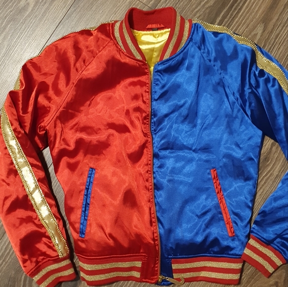 DC Harley Quinn Halloween Small bomber, choker, white wig - Picture 2 of 15